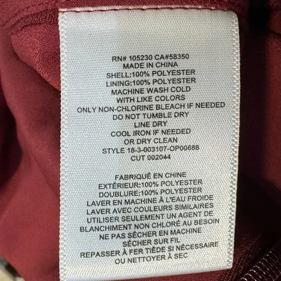 36. JOIE NWT $348 Mairead Tie Waist Crop Culotte Jumpsuit in Garnet Size 4 - Picture 10 of 11